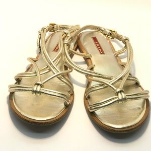 Prada Sport Flat Heel Strappy  Sandals